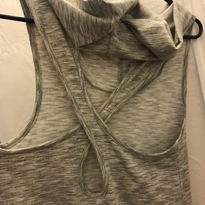 Gray Sleeveless Cut Out Slouchy Sweatshirt